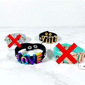 2 BCB Leather Snap Bracelets